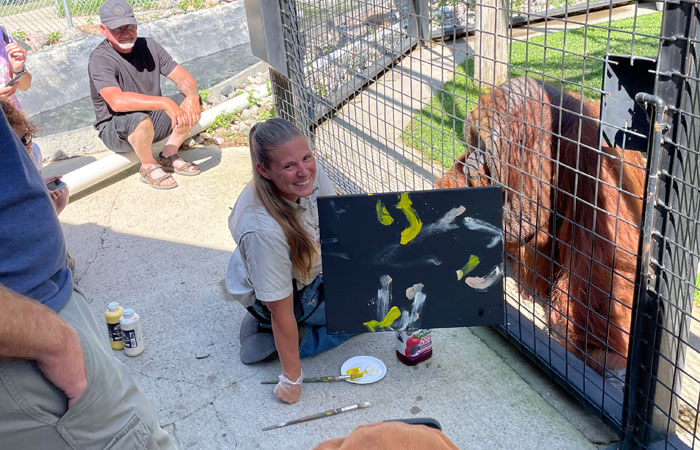 Addy With Tal Painting
